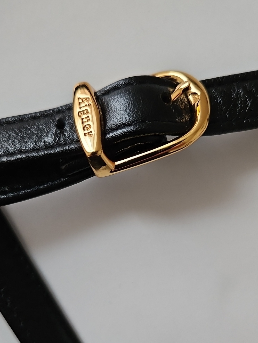 NWT - Etienne Aigner Black Genuine Leather Shoulder Bag with Gold Hardware - Picture 3 of 14